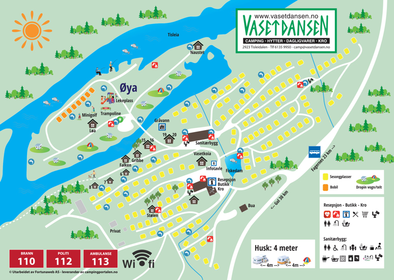 Vasetdansen oversiktskart