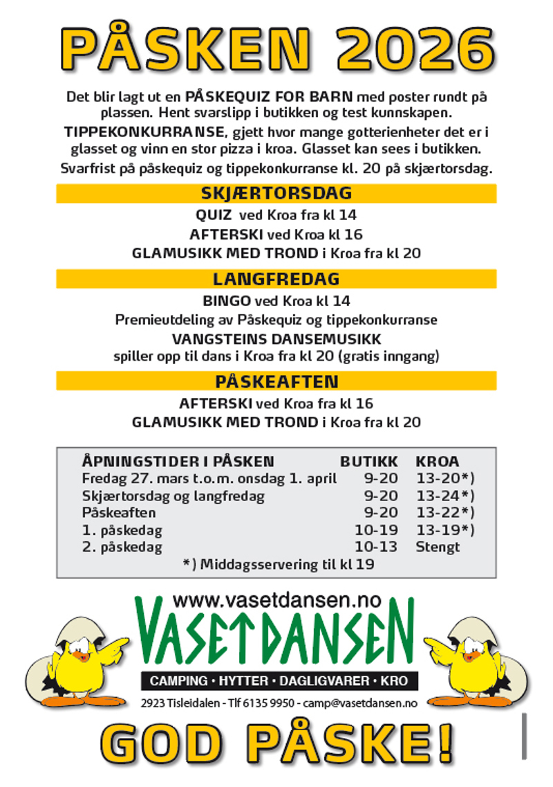 Påskeprogram 2026